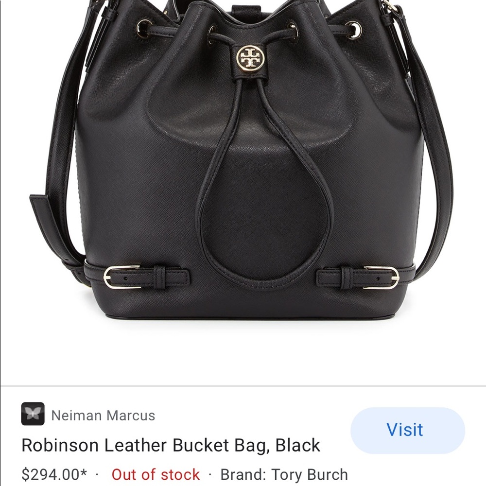 Tory Burch Black Bucket Bag